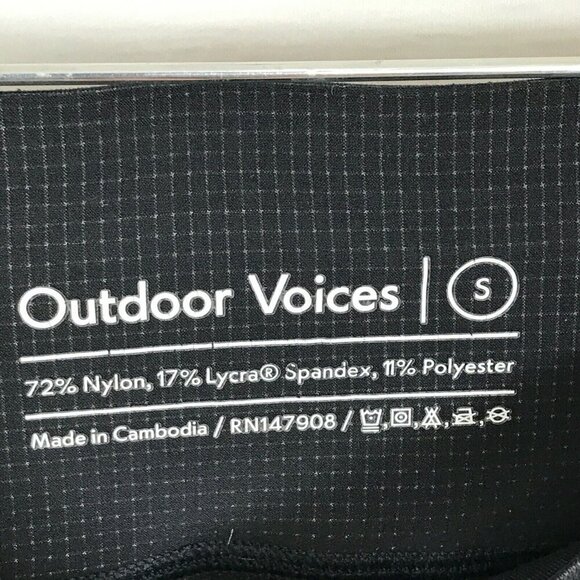 Outdoor Voices Women's Small S Leggings Heathered Gray Crop Mid Rise Gym - Picture 3 of 4